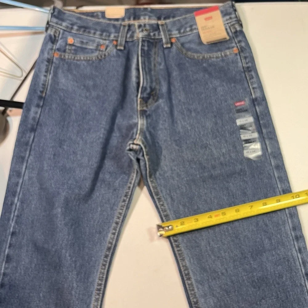 New! Levi's 505 Regular Fit Jeans SIZE 30x34 Blue Straight Leg Classic Denim NWT